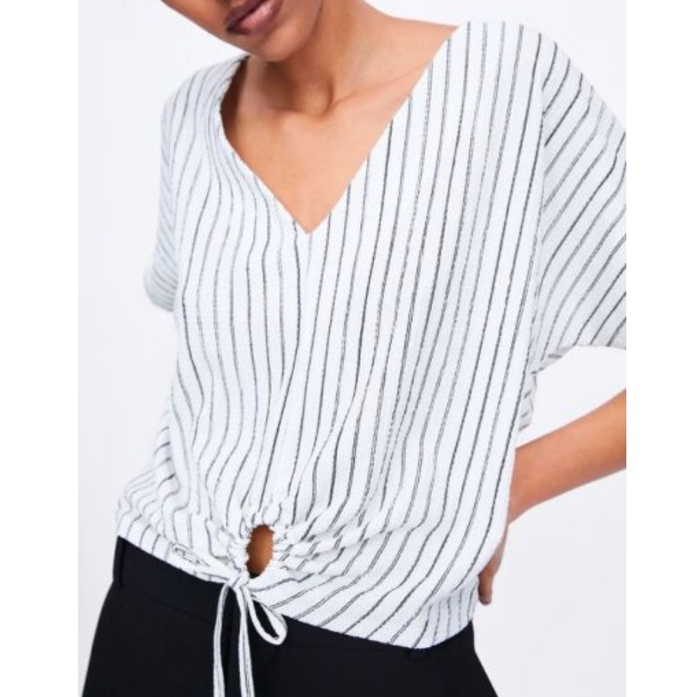 Zara Striped Blouse Top